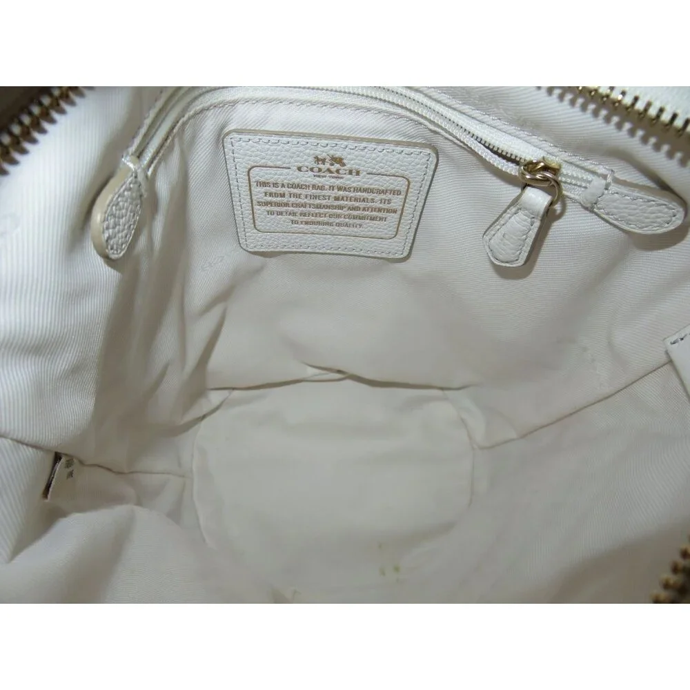 Coach 2015 Leather Chain Whiplash Whipstitch Crossbody Mini Duffle Bag 35373
